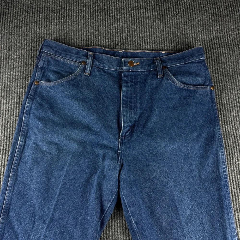 Wrangler 936PWD Cowboy Cut Slim Fit Jeans Mens 36x30 Indigo Blue Made in USA